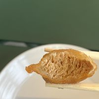 The texture inside the vegan fried chicken   at Northern Eight Coffee in Kobe