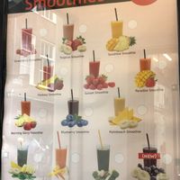 smoothie menu  at Organic in Amsterdam