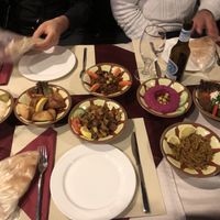 mezze plates, mostly lukewarm and very oily  at Allresto Beirut in Bern