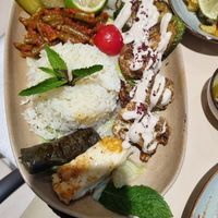 Vegetarian mezze plate at Allresto Beirut in Bern