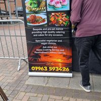 Michaels Caribbean storehouse sign at Michaels Caribbean Storehouse in Wolverhampton