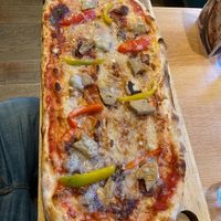 Vegan Chicken & Roasted Peppers pizza at Prezzo in Enfield