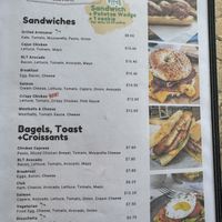 Menu  at La Artesanal in Jaco