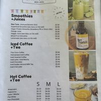 Menu  at La Artesanal in Jaco