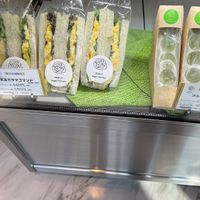 Egg sandwich and fruit sandwich !!!! Egg is so good   at MERCY Vegan Factory in Osaka