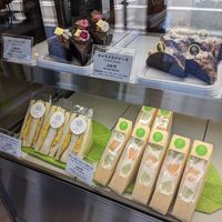 Egg and fruit sandwiches and cakes at MERCY Vegan Factory in Osaka