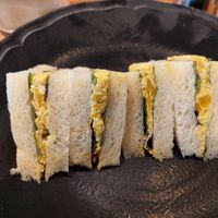 Vegan egg sandwich at MERCY Vegan Factory in Osaka