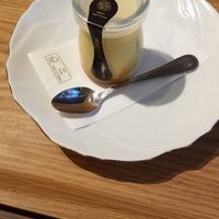 Sweet potato pudding at MERCY Vegan Factory in Osaka