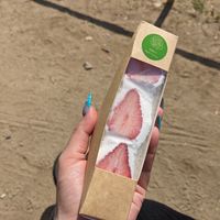 Strawberry cream sandwich at MERCY Vegan Factory in Osaka