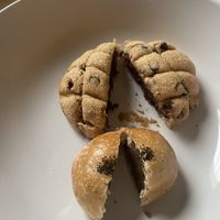 Melon bread and the one stuffed with beanpaste and earl grey  at MERCY Vegan Factory in Osaka