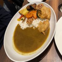 Japanese Curry with deep fried Vegetables   at MERCY Vegan Factory in Osaka