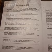 Menu at David Bann Restaurant in Edinburgh