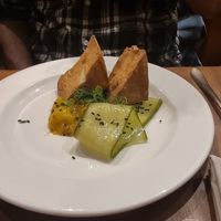 Tofu starter at David Bann Restaurant in Edinburgh