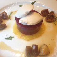 Raspberry jelly at David Bann Restaurant in Edinburgh