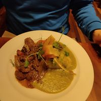 Seiten, oyster mushrooms at David Bann Restaurant in Edinburgh