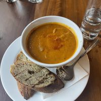 vegan soup of the day (spiced tomato) 8.5/10  at David Bann Restaurant in Edinburgh