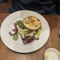 Cheese and olive tart   at David Bann Restaurant in Edinburgh