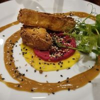 Smoked and marinated tofu at David Bann Restaurant in Edinburgh