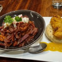 Sri Lankan beetroot and roasted cauliflowers curry at David Bann Restaurant in Edinburgh