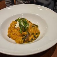 Risotto marinara of mushroom and cannellin beans at David Bann Restaurant in Edinburgh
