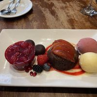Vegan dessert plate  at David Bann Restaurant in Edinburgh
