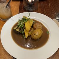 Haggis with neeps and tatties   at David Bann Restaurant in Edinburgh