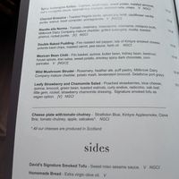 Menu  at David Bann Restaurant in Edinburgh