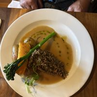 Haggis for the main course   at David Bann Restaurant in Edinburgh