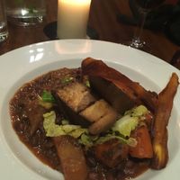 Aduki bean stew with marinated tofu - perfect on a wet winters day  at David Bann Restaurant in Edinburgh