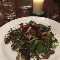 Beetroot, fennel, broccoli & raspberry salad with seeds & nuts - just lovely! at David Bann Restaurant in Edinburgh