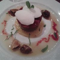 Tropical vegan dessert at David Bann Restaurant in Edinburgh