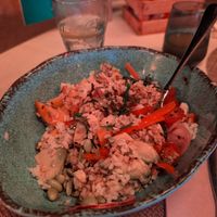 Sorry I already stirred everything together so it looks messy at Bibabo in Mallorca