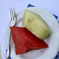Complimentary fruit  at Agrimia Restaurant in Crete