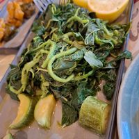 Boiled greens at Agrimia Restaurant in Crete