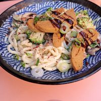 Creamy udon noodle with added duck at Bodhi in Leuven