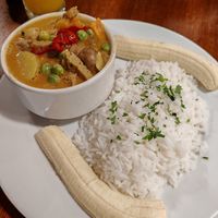 Korma curry at Casa Hood in Banos