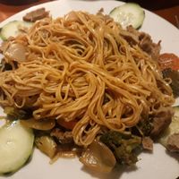 Bami with seitan at Casa Hood in Banos
