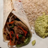 Seitan burrito at Casa Hood in Banos