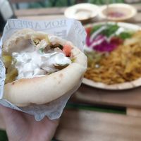Shawarma in Pita at Falafel Sumsum in Tel Aviv