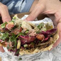   at Falafel Sumsum in Tel Aviv