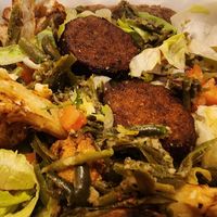 Well spiced green beans on salad were a treat! at Xenia A Kebab Grille in Harrisonburg