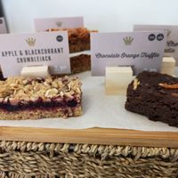 Selection of slices clearly marked vegan at Little Things Cafe in South East London