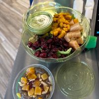 Harvest Salad and Chia Pudding  at Lunch Money in Telluride