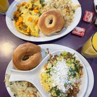 Mexican omelette and plant based hash  at Stacks in Campbell
