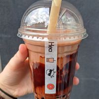 Chocolate latte with soy milk at Hea Tea & Coffee in Aberdeen