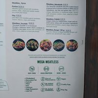 Main menu at B.E.D Bar in Corfu