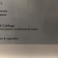 The two vegan mains in menu  at Casa Del Mar in Albufeira