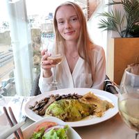 Grilled cabbage and tofu dish (look at the size of it!) at Casa Del Mar in Albufeira