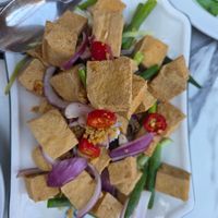 Tofu with chilli and onion at Tao Tao Ju in London