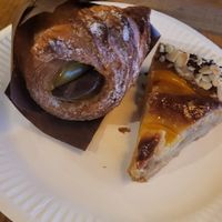 Passionfruit chuffing and apricot frangiapane at Truffle Hounds Chocolate in Exeter